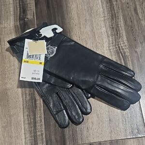 Michael Kors Black Leather Gloves